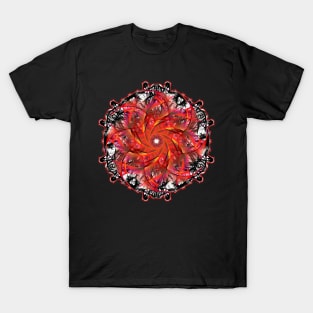 Red Webbing Mandala T-Shirt